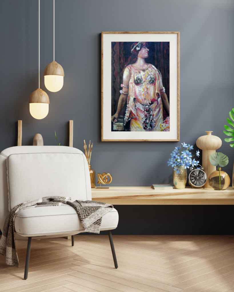 Egypt Princess Knife Work – Oil Color